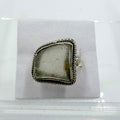Sterling Silver Bezeled Libyan Desert Glass Ring - Size 9 - Cosmic, Illuminating & Transformative | Rings | Wiccan Center