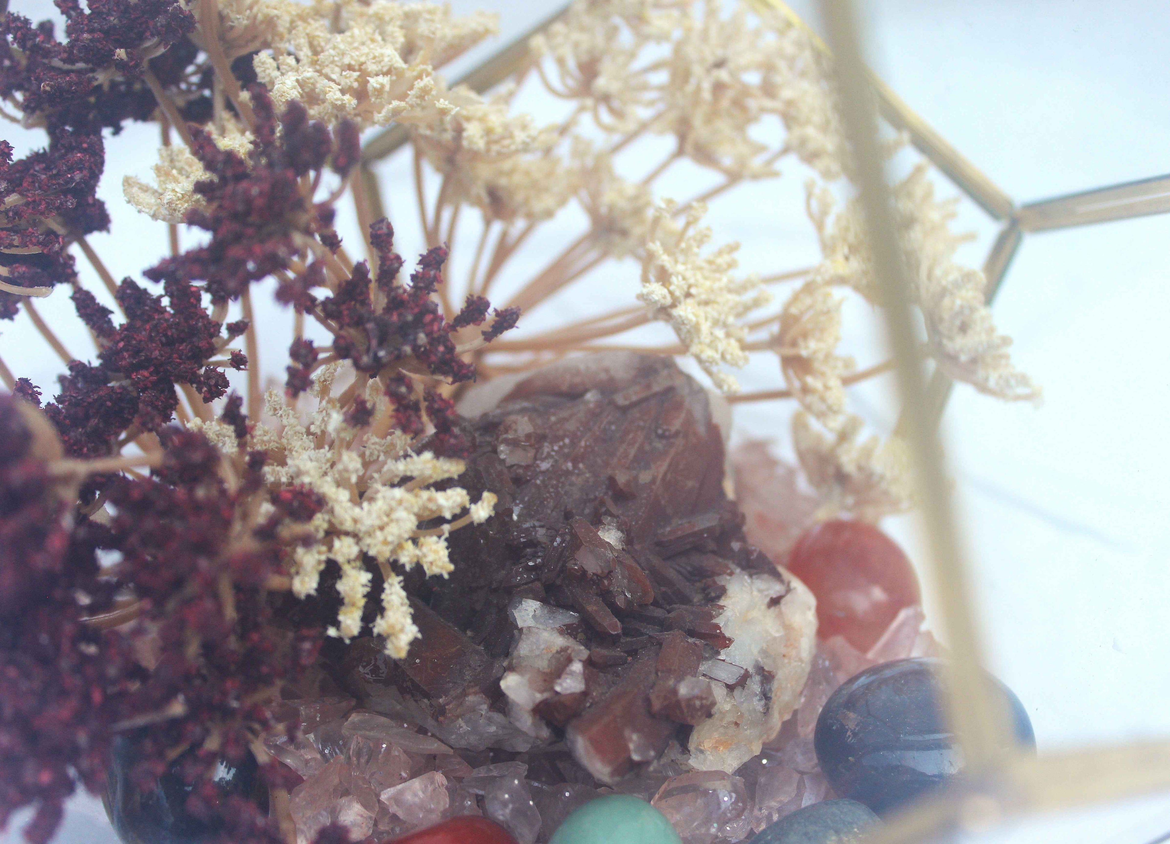 Crystal Geode Terrarium Hematoid Quartz - Grounded Garden | | Wiccan Center