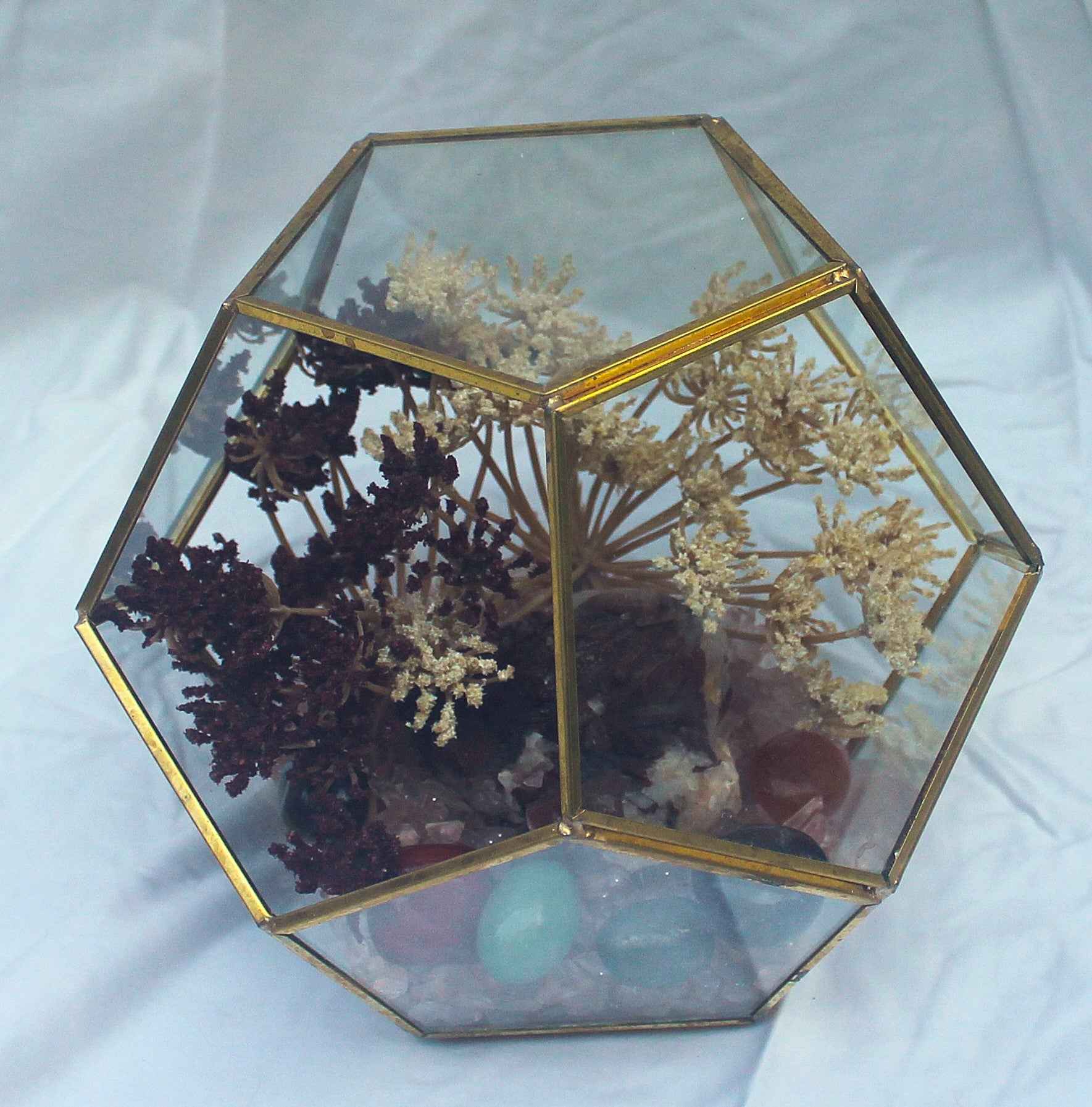 Crystal Geode Terrarium Hematoid Quartz - Grounded Garden | | Wiccan Center