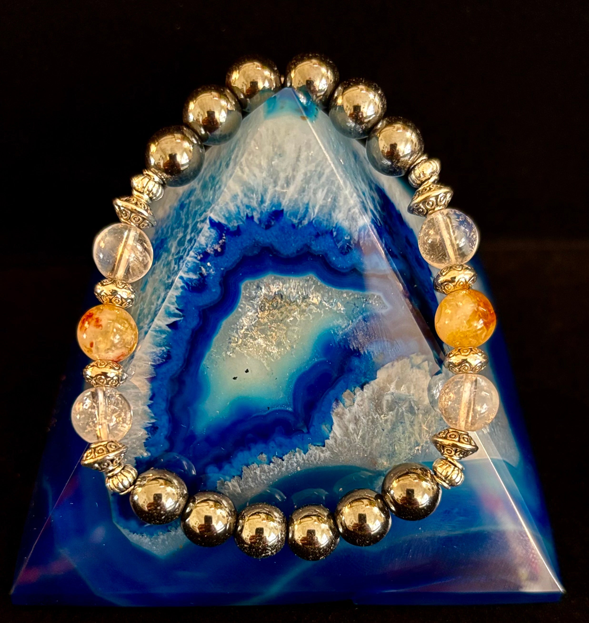 Empath Protection Intention Bracelet – Citrine, Clear Quartz & Hematite | | Wiccan Center