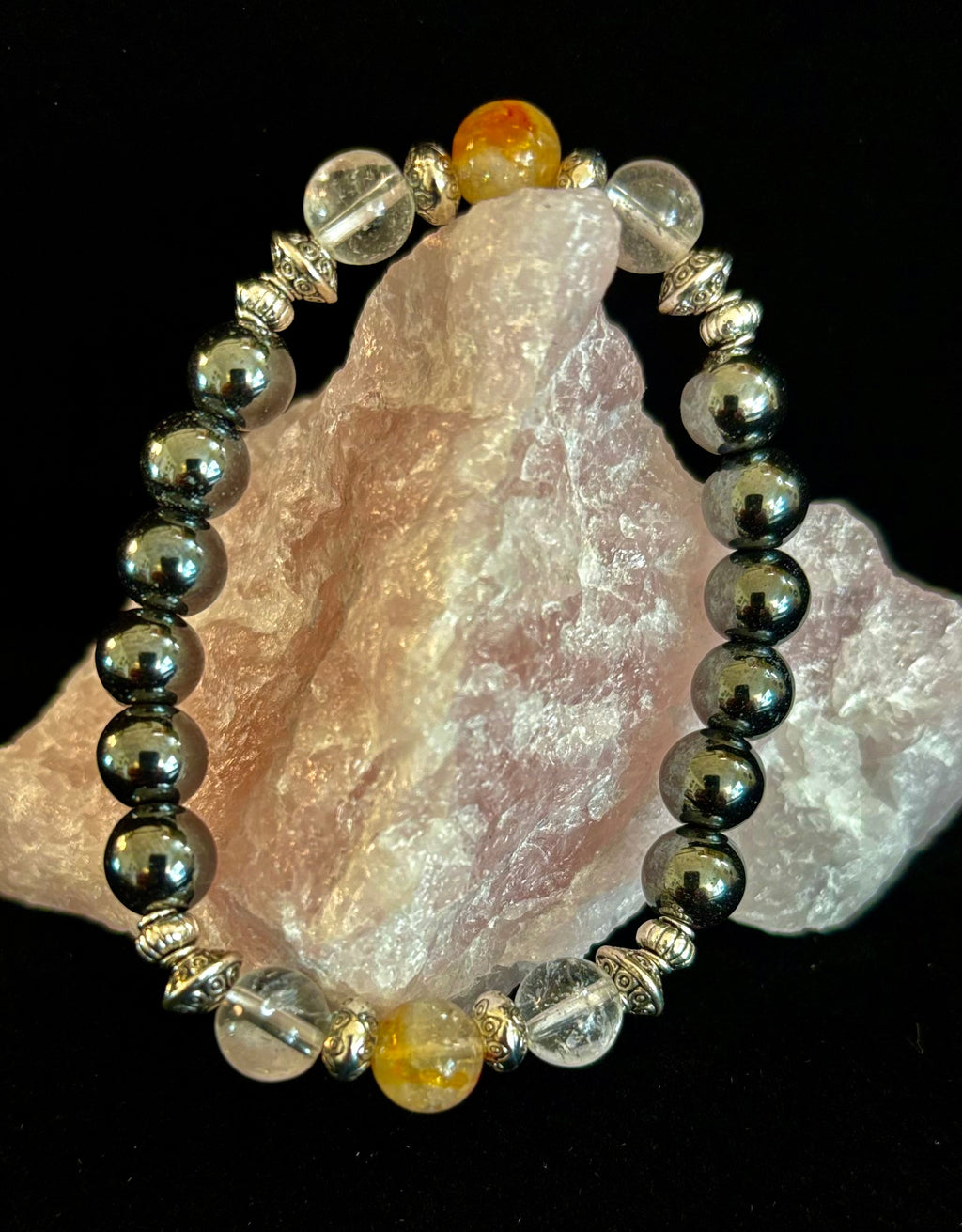 Empath Protection Intention Bracelet – Citrine, Clear Quartz & Hematite | | Wiccan Center