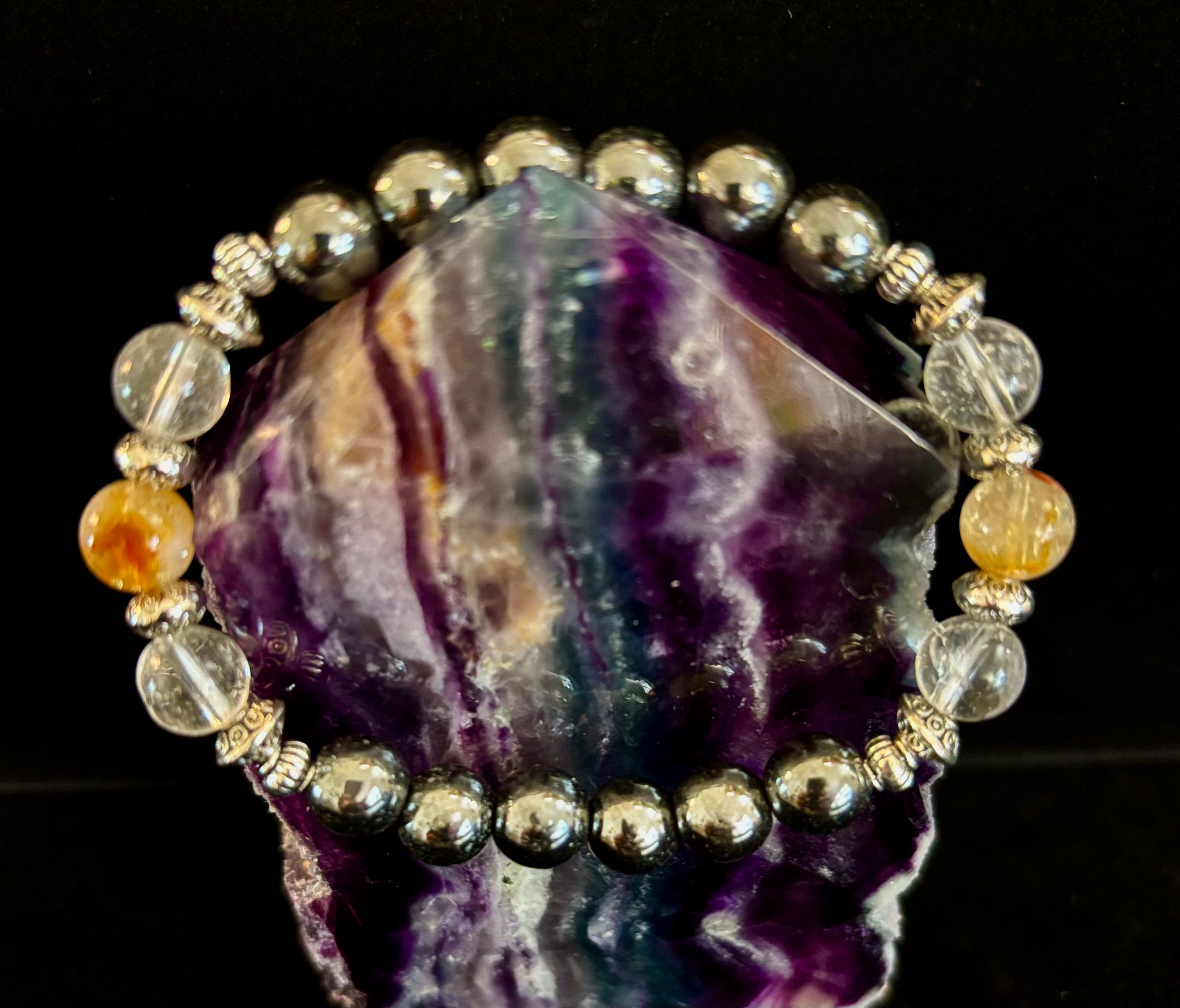 Empath Protection Intention Bracelet – Citrine, Clear Quartz & Hematite | | Wiccan Center