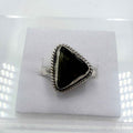 Sterling Silver Bezeled Moldavite Ring - Size 9 - Transformation, Growth & Awakening | Rings | Wiccan Center