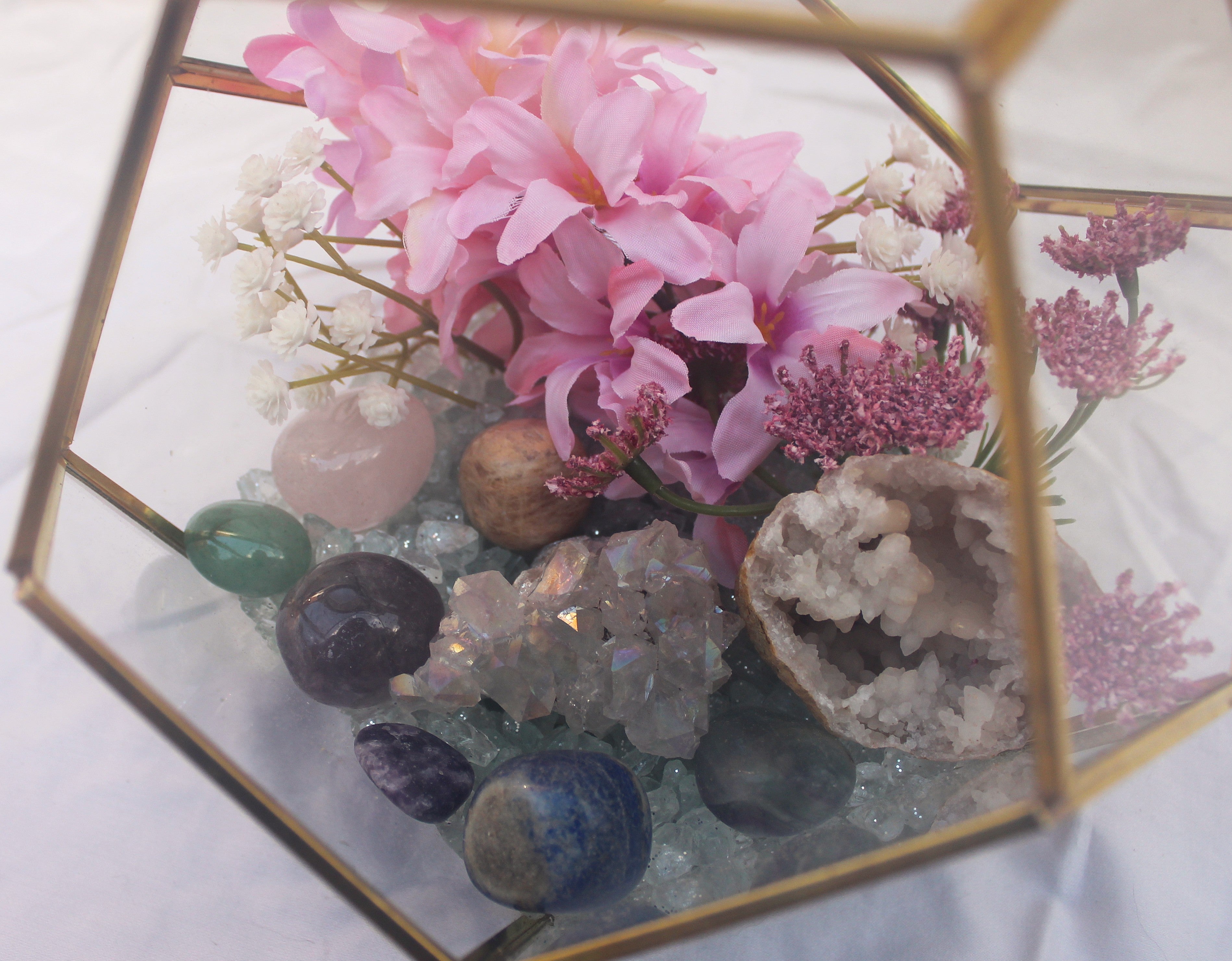 Crystal Geode Terrarium Angel Aura and Quartz - Divinity Depth | | Wiccan Center
