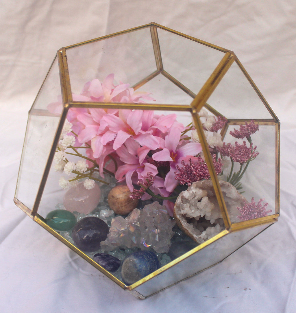 Crystal Geode Terrarium Angel Aura and Quartz - Divinity Depth | | Wiccan Center