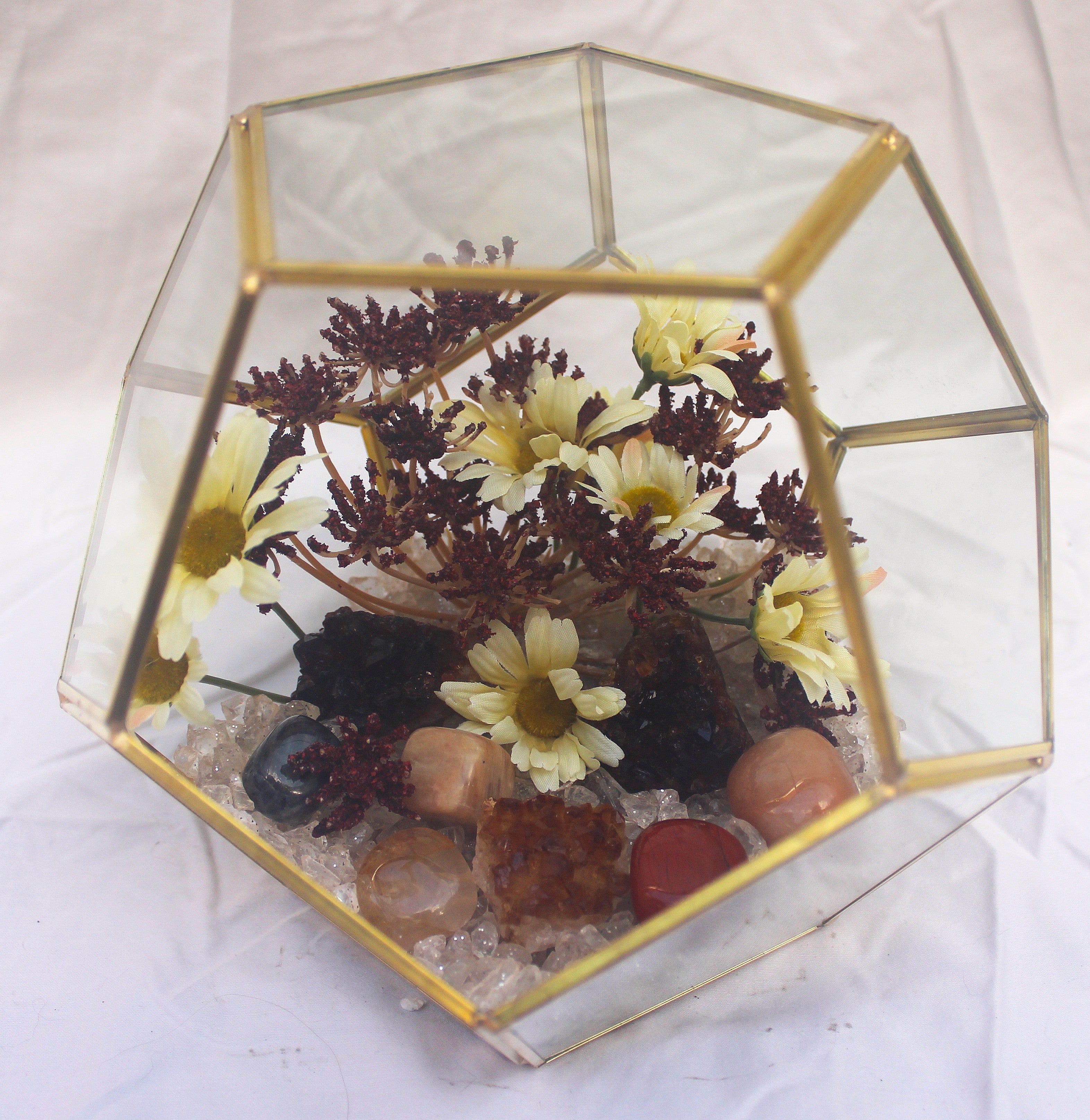 Crystal Geode Terrarium Heat Treated Citrine - Forged Flame | | Wiccan Center