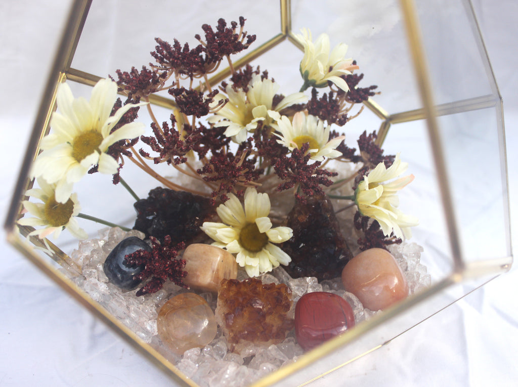 Crystal Geode Terrarium Heat Treated Citrine - Forged Flame | | Wiccan Center
