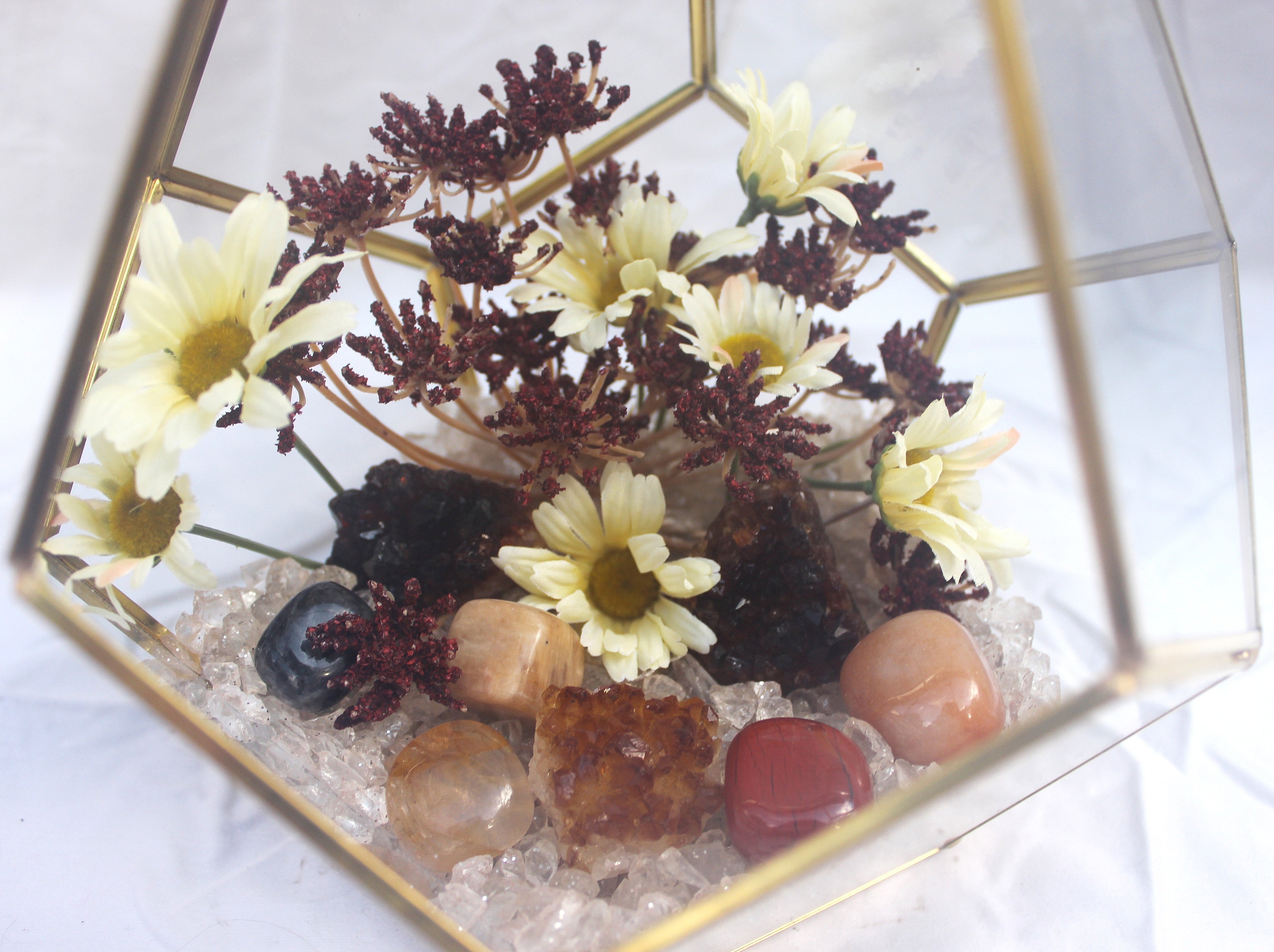 Crystal Geode Terrarium Heat Treated Citrine - Forged Flame | | Wiccan Center