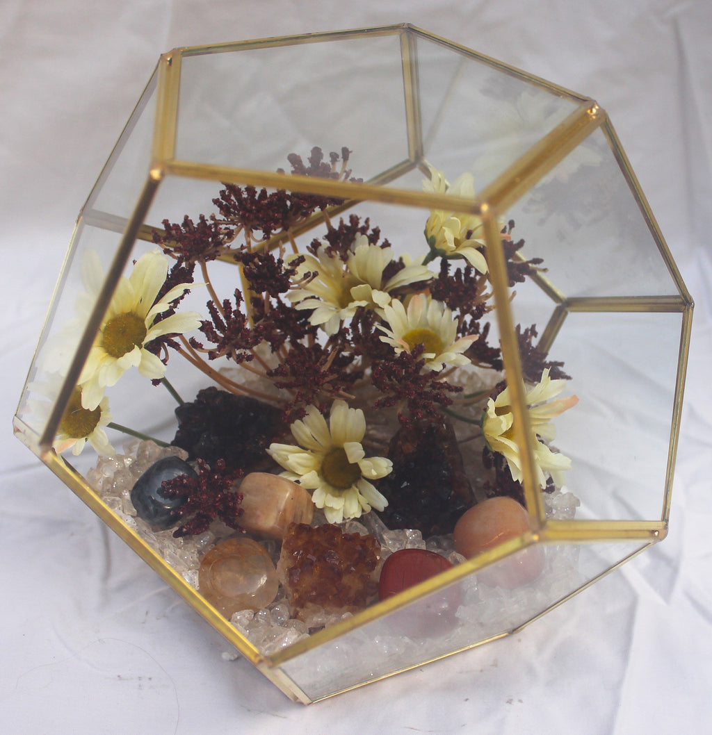 Crystal Geode Terrarium Heat Treated Citrine - Forged Flame | | Wiccan Center
