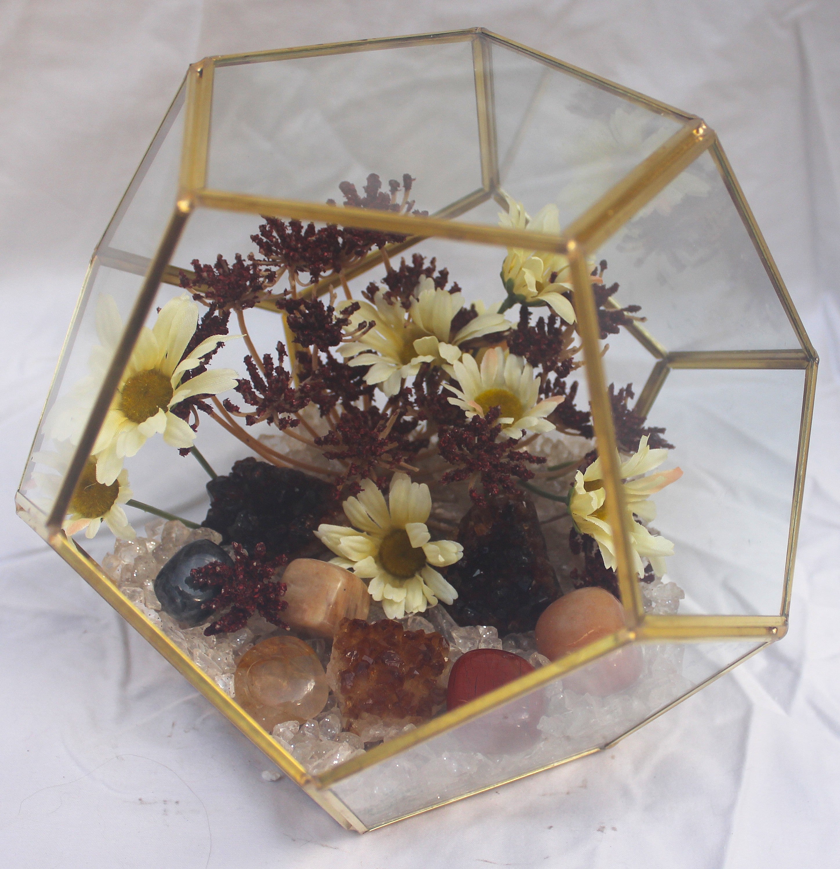 Crystal Geode Terrarium Heat Treated Citrine - Forged Flame | | Wiccan Center
