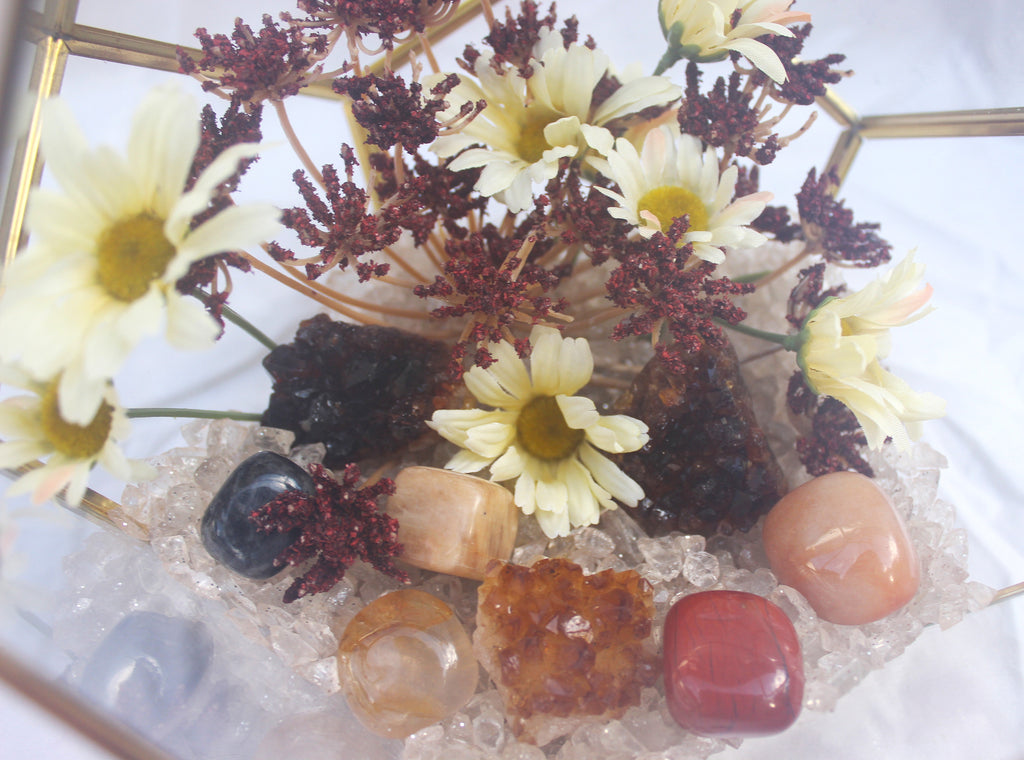 Crystal Geode Terrarium Heat Treated Citrine - Forged Flame | | Wiccan Center