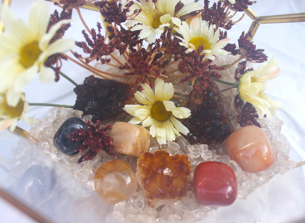 Crystal Geode Terrarium Heat Treated Citrine - Forged Flame | | Wiccan Center