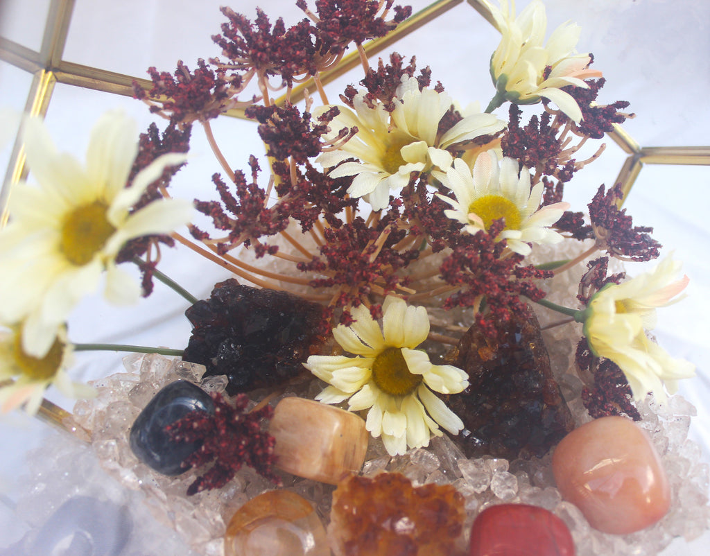 Crystal Geode Terrarium Heat Treated Citrine - Forged Flame | | Wiccan Center