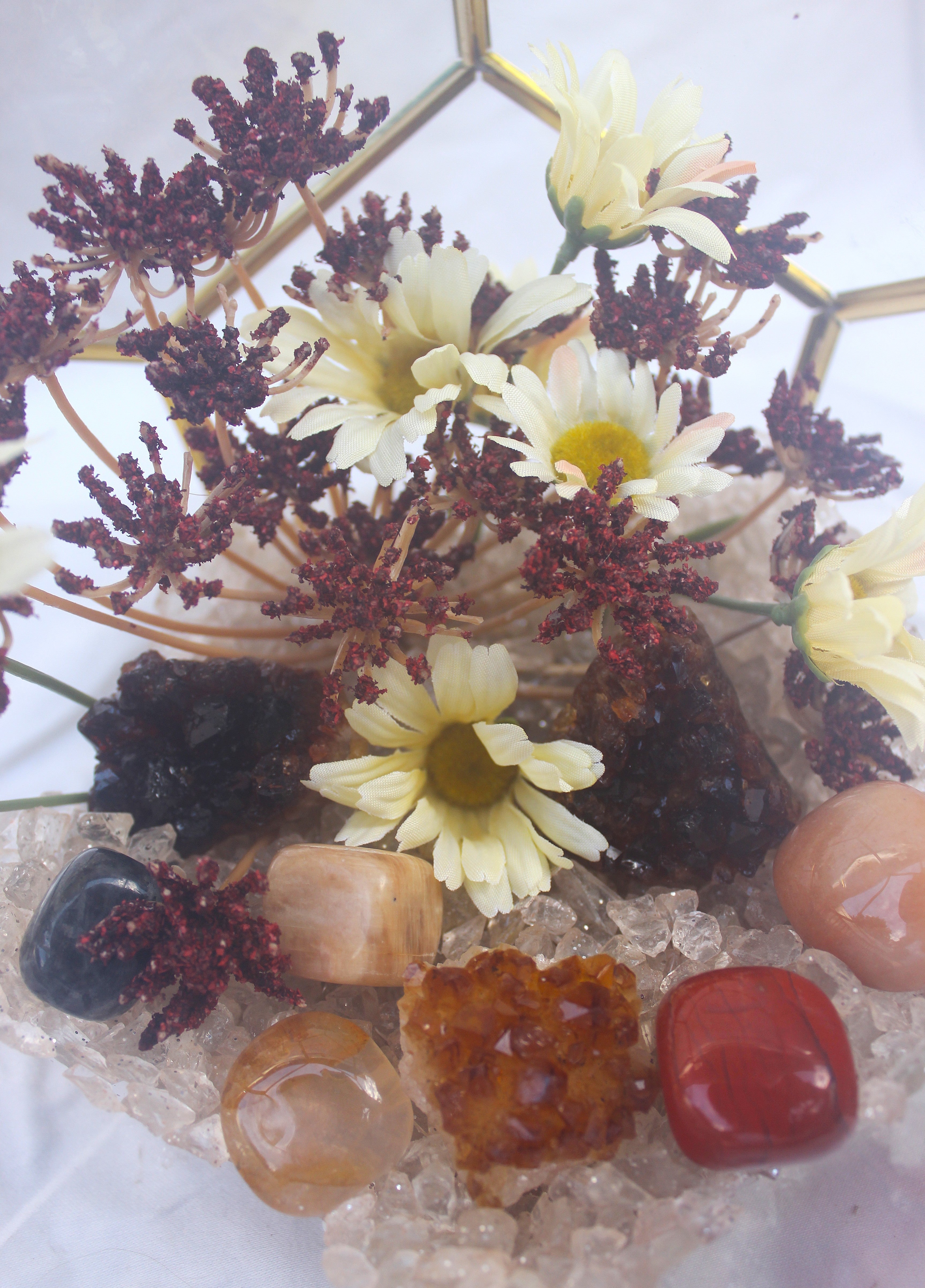 Crystal Geode Terrarium Heat Treated Citrine - Forged Flame | | Wiccan Center