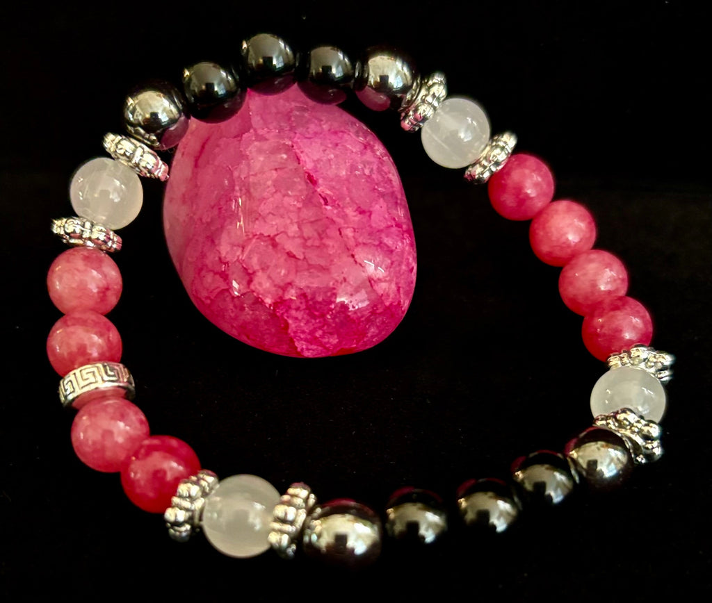 New Beginnings Energy Bracelet – Lepidolite, Hematite, Black Tourmaline & Moonstone | | Wiccan Center
