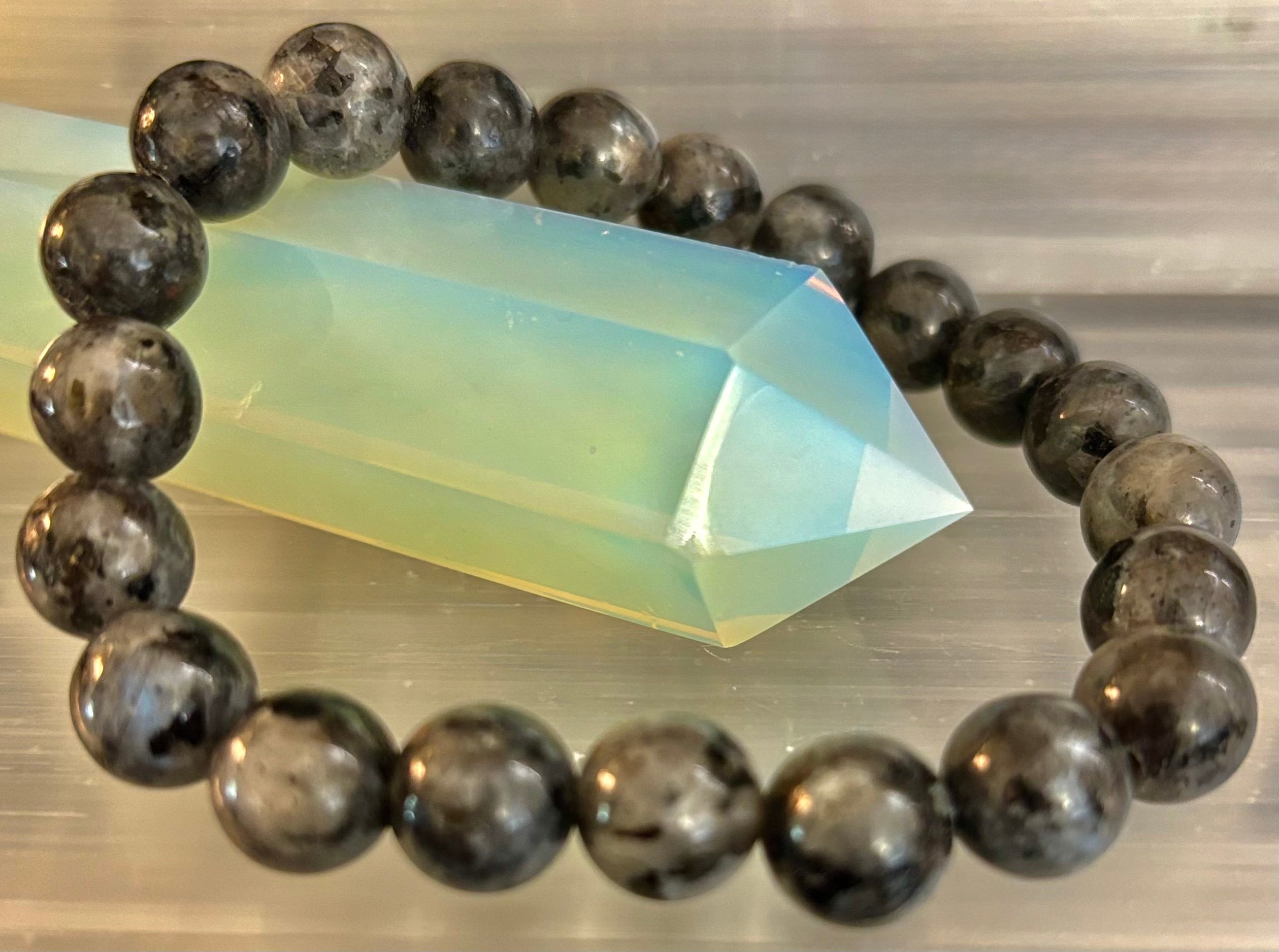 Labradorite Protection & Transformation Bracelet – 8mm, 10mm, 12mm Natural Stones | | Wiccan Center