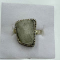 Sterling Silver Bezeled Libyan Desert Glass Ring - Size 8 - Cosmic, Illuminating & Transformative | Rings | Wiccan Center