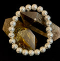 Silver Lava Rock Bracelet – Grounding Energy with Bold Metallic Style (6mm or 8mm) for Medium to Large Wrists | | Wiccan Center