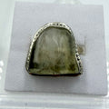 Sterling Silver Bezeled Libyan Desert Glass Ring - Size 9 - Cosmic, Illuminating & Transformative | Rings | Wiccan Center