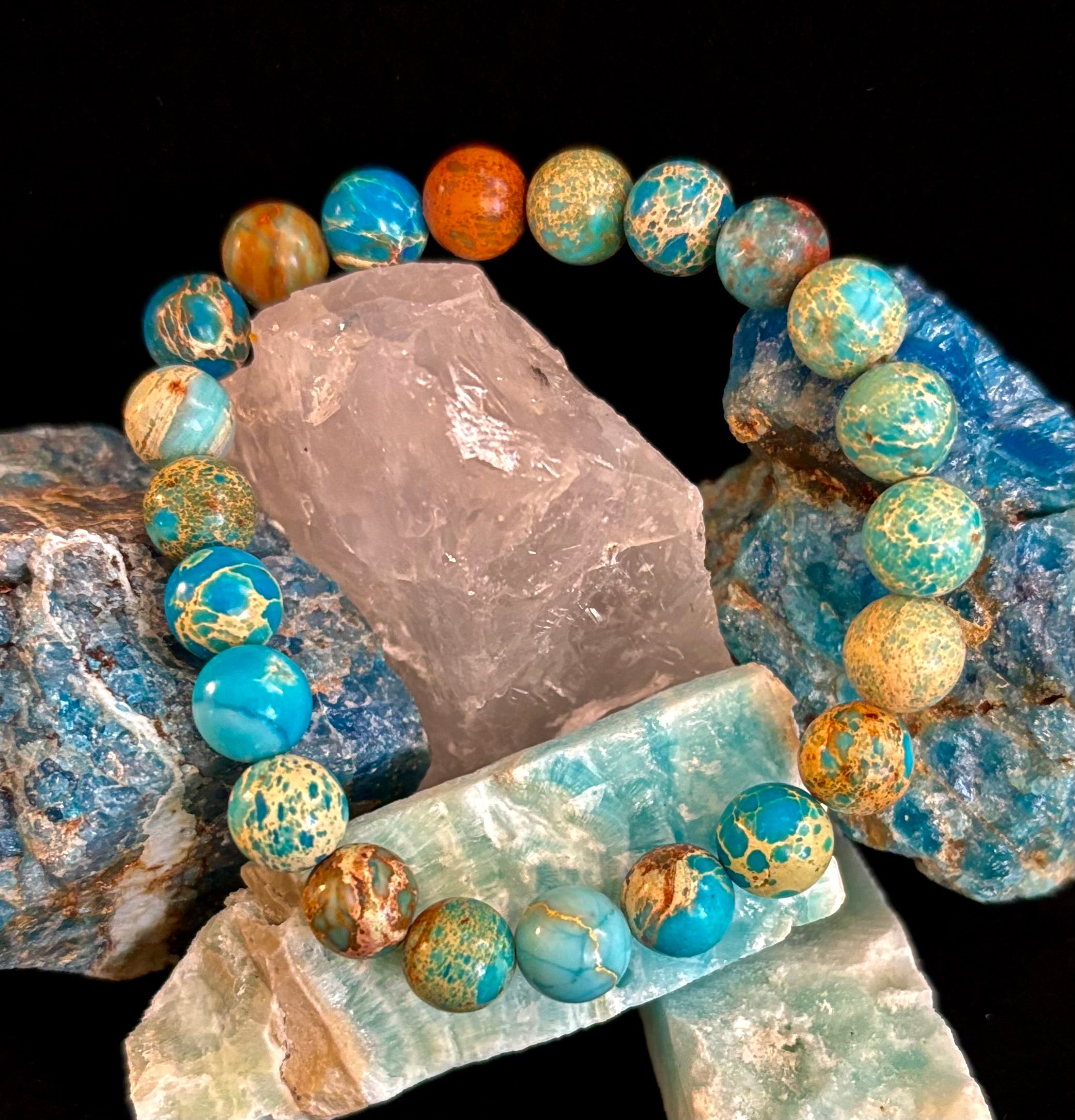 Imperial Jasper Gemstone Bracelet – 8mm Beads | Strength, Balance & Inner Peace | | Wiccan Center