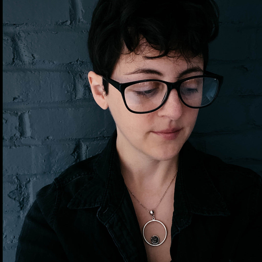 Circle Necklace with Authentic Raw Meteorite | Necklace | Wiccan Center