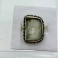Sterling Silver Bezeled Libyan Desert Glass Ring - Size 7- Cosmic, Illuminating & Transformative | Rings | Wiccan Center