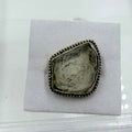 Sterling Silver Bezeled Libyan Desert Glass Ring - Size 8 - Cosmic, Illuminating & Transformative | Rings | Wiccan Center