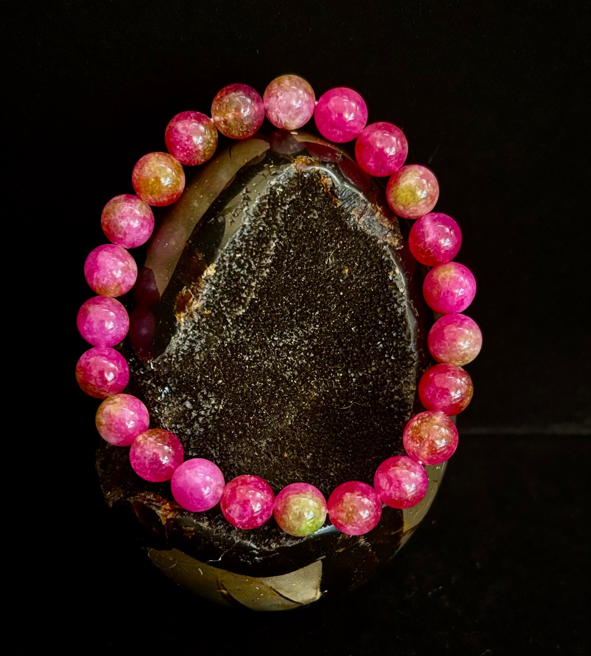 Watermelon Crystal Beaded Bracelet – Joyful Energy & Heart Healing 🍉✨ | | Wiccan Center
