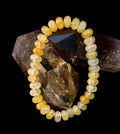 Yellow Agate Rondelle Bracelet – Joy, Confidence & Mental Clarity | Medium Wrists | | Wiccan Center