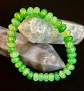 Green Agate Rondelle Bracelet – Calming Strength & Abundance | Medium Wrists | | Wiccan Center