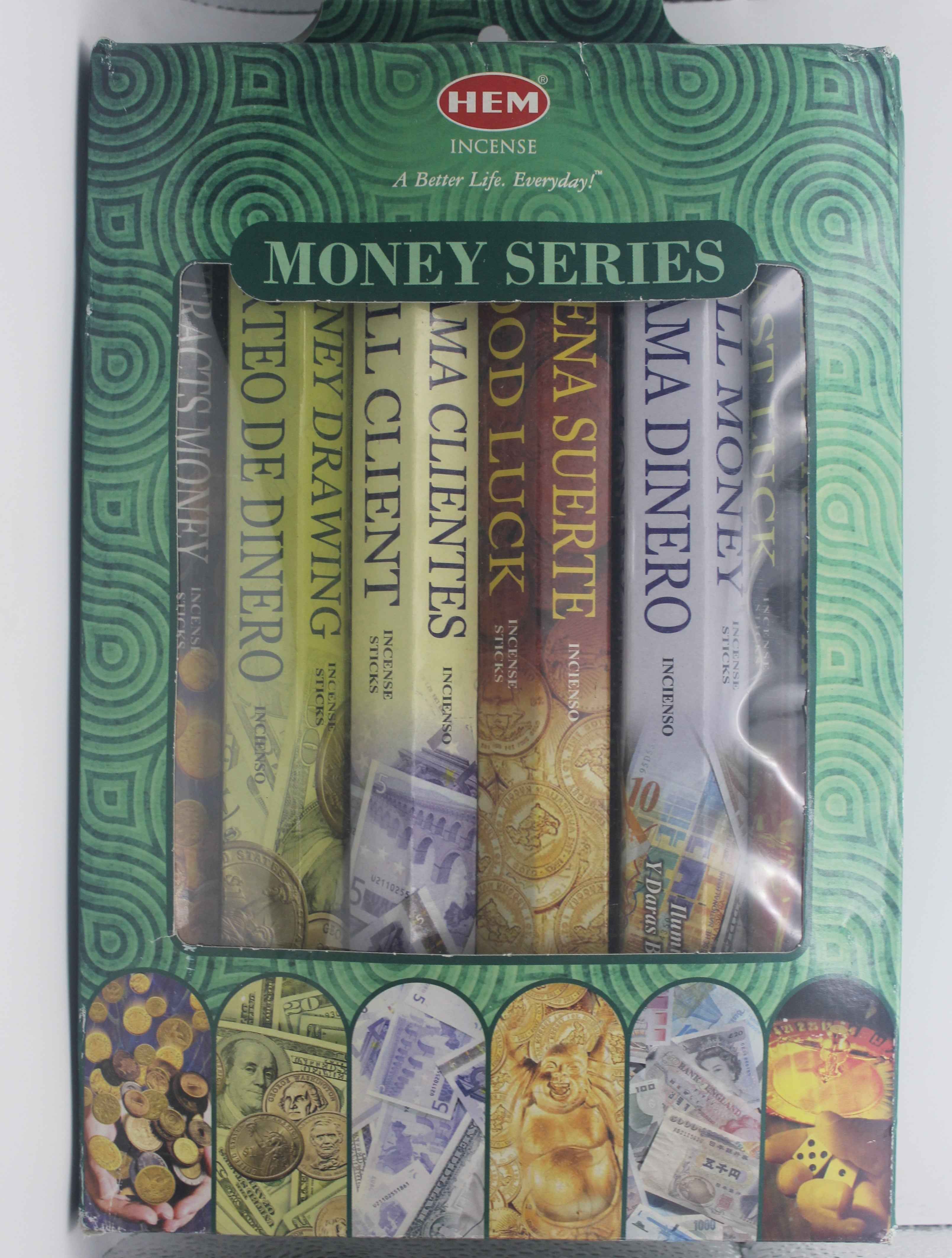 HEM Money Series Incense Pack 6-in-1 Collection | | Wiccan Center