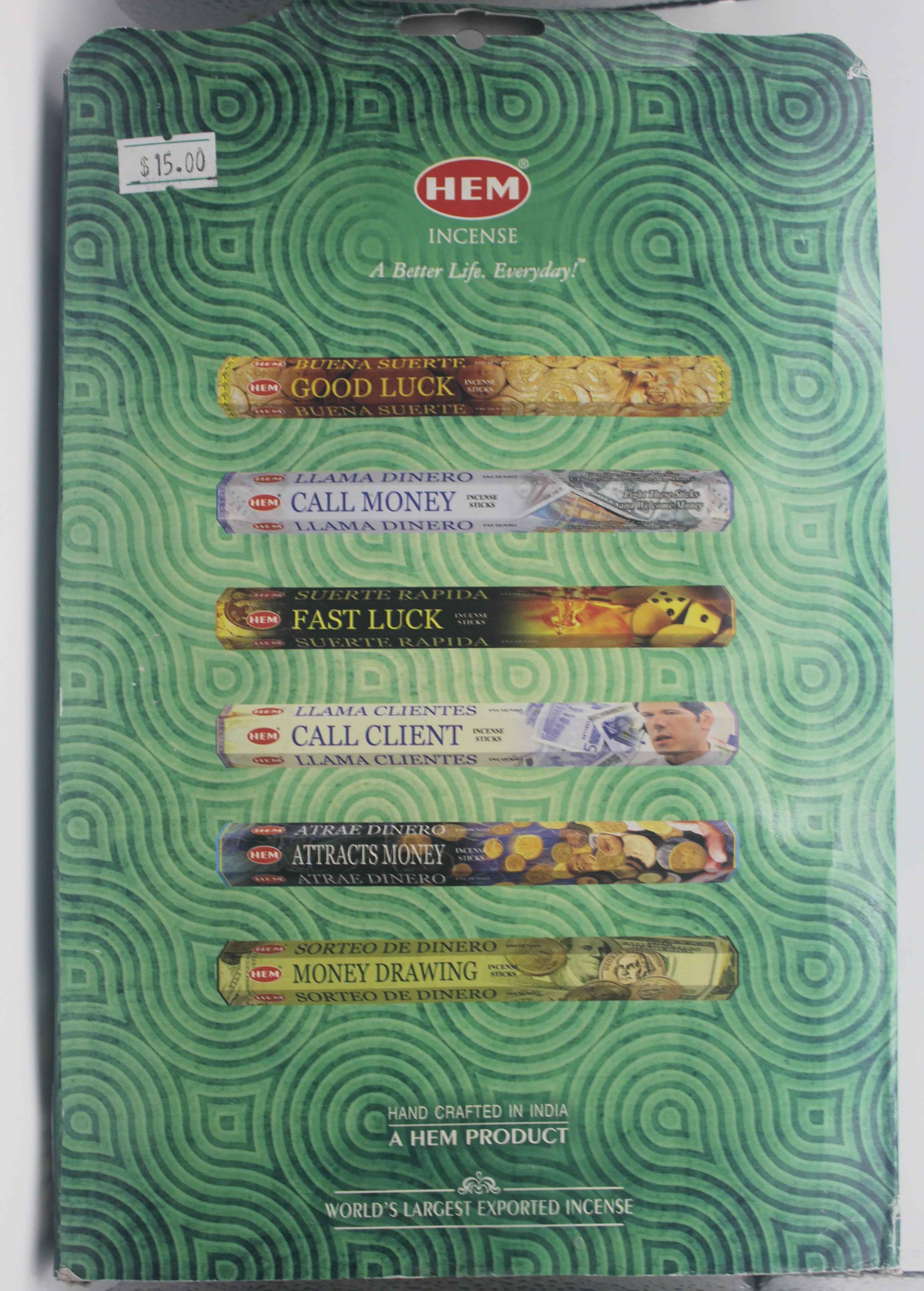 HEM Money Series Incense Pack 6-in-1 Collection | | Wiccan Center