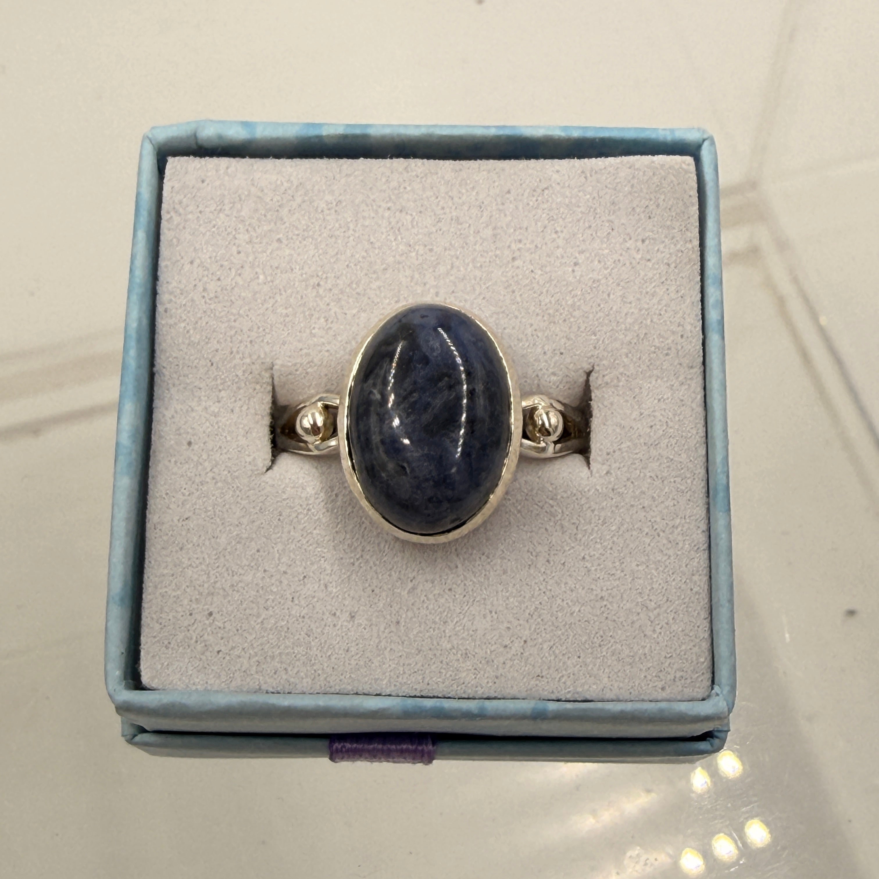 Sterling Silver Split Bead Banded Pietersite Ring - Size 9 - Grounding, Transformative & Insightful | Rings | Wiccan Center