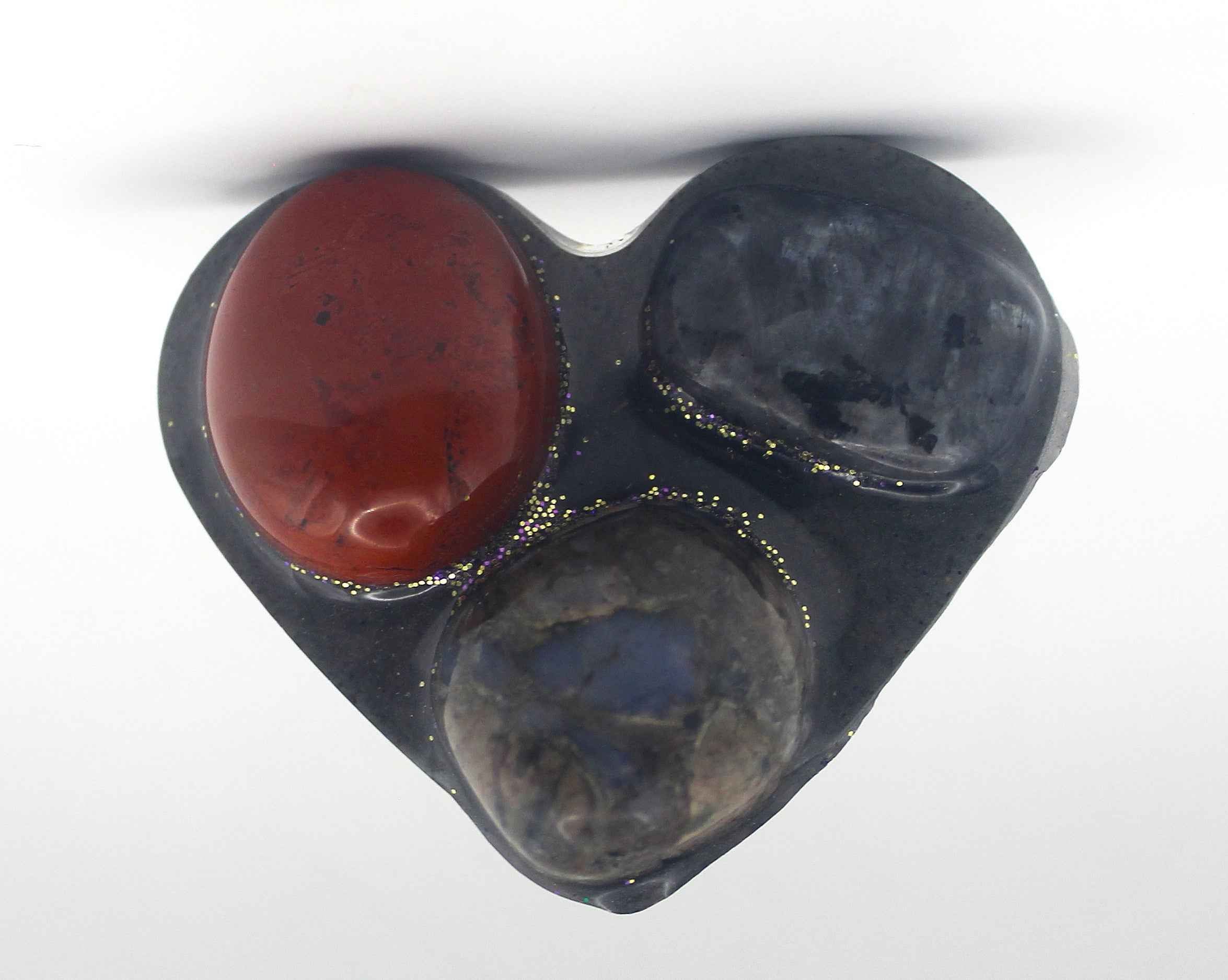 Resin Crystal Fidget Heart – Tactile Soothing Pocket Stone | | Wiccan Center
