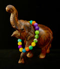 Rainbow Multi Jade Stretch Bracelet for Kids – 16cm | Colorful Energy & Gentle Protection | | Wiccan Center