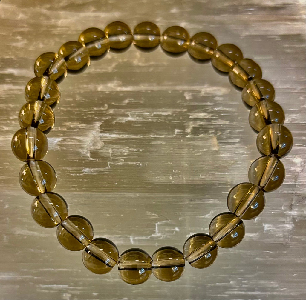 Smoky Quartz Bracelet – 8mm Natural Crystal for Grounding, Protection & Clarity | | Wiccan Center