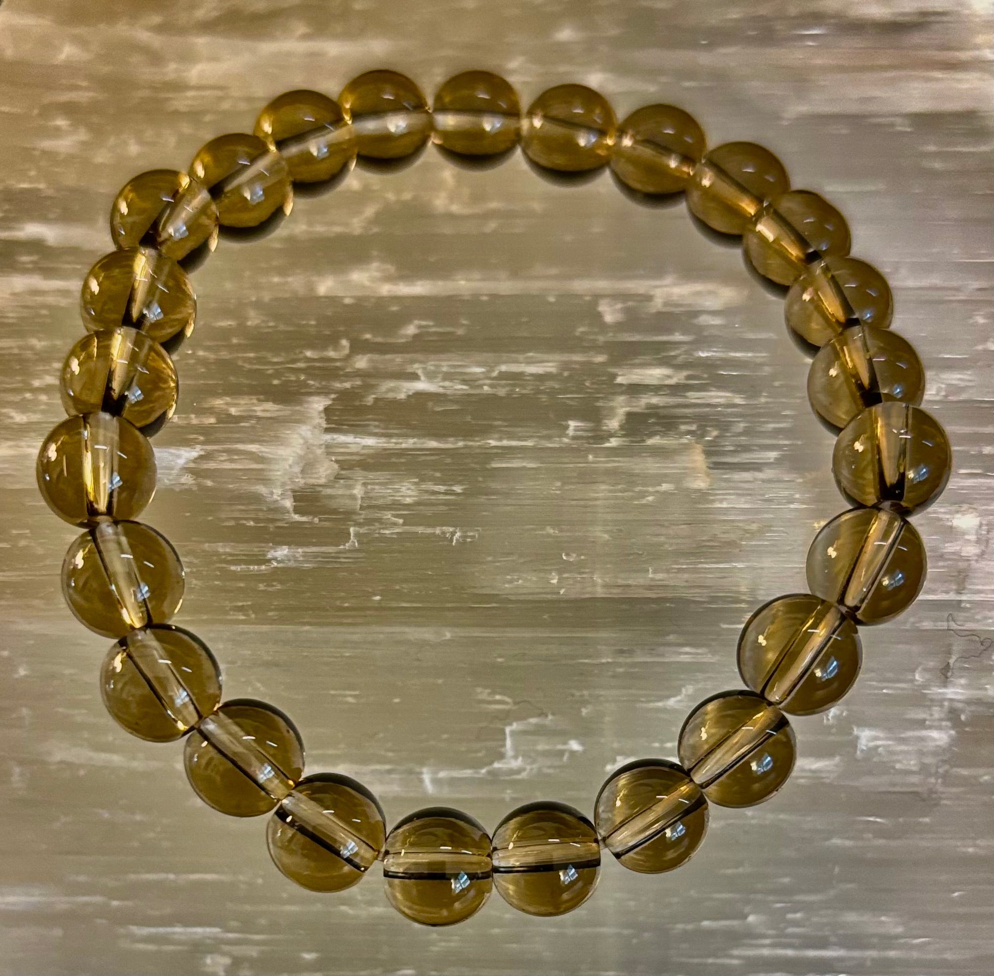 Smoky Quartz Bracelet – 8mm Natural Crystal for Grounding, Protection & Clarity | | Wiccan Center