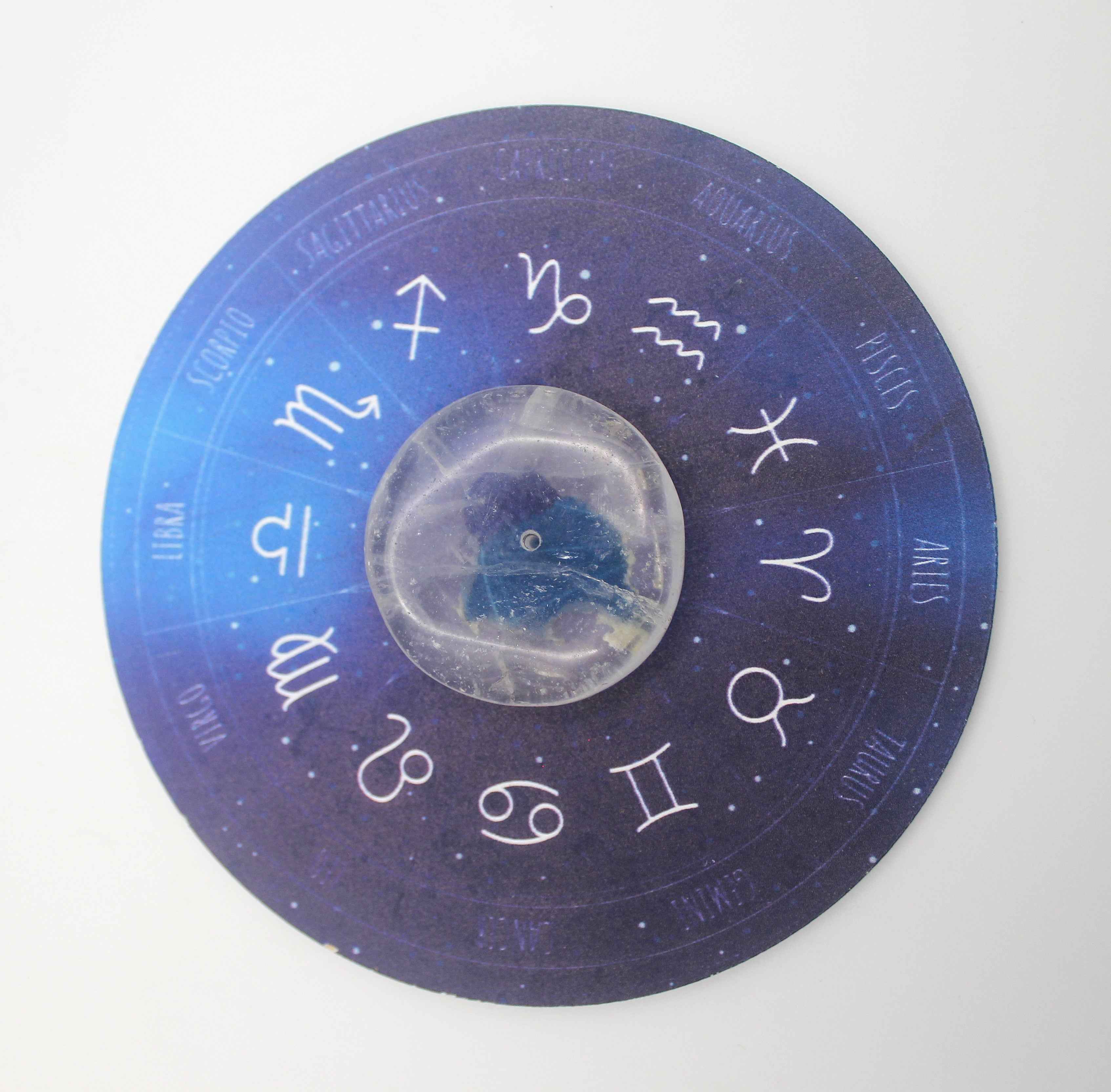 Zodiac Quartz Crystal Incense Holder | | Wiccan Center