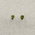 Sterling Silver Round Peridot Post Earrings Size 2 | Earrings | Wiccan Center