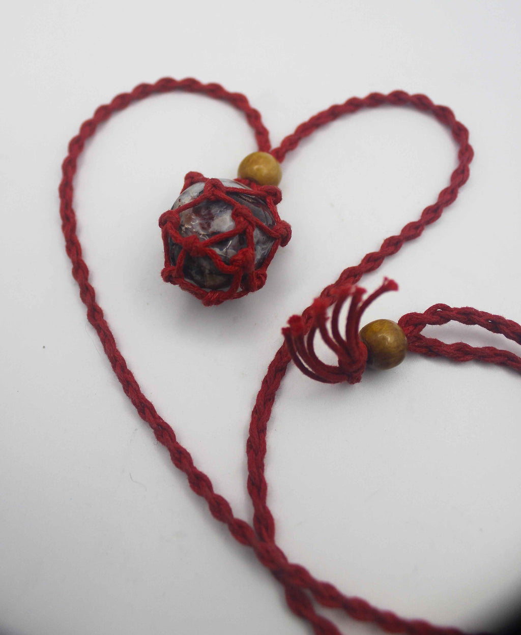 Macrame Crystal Cage Necklace - Adjustable and Customizable | | Wiccan Center