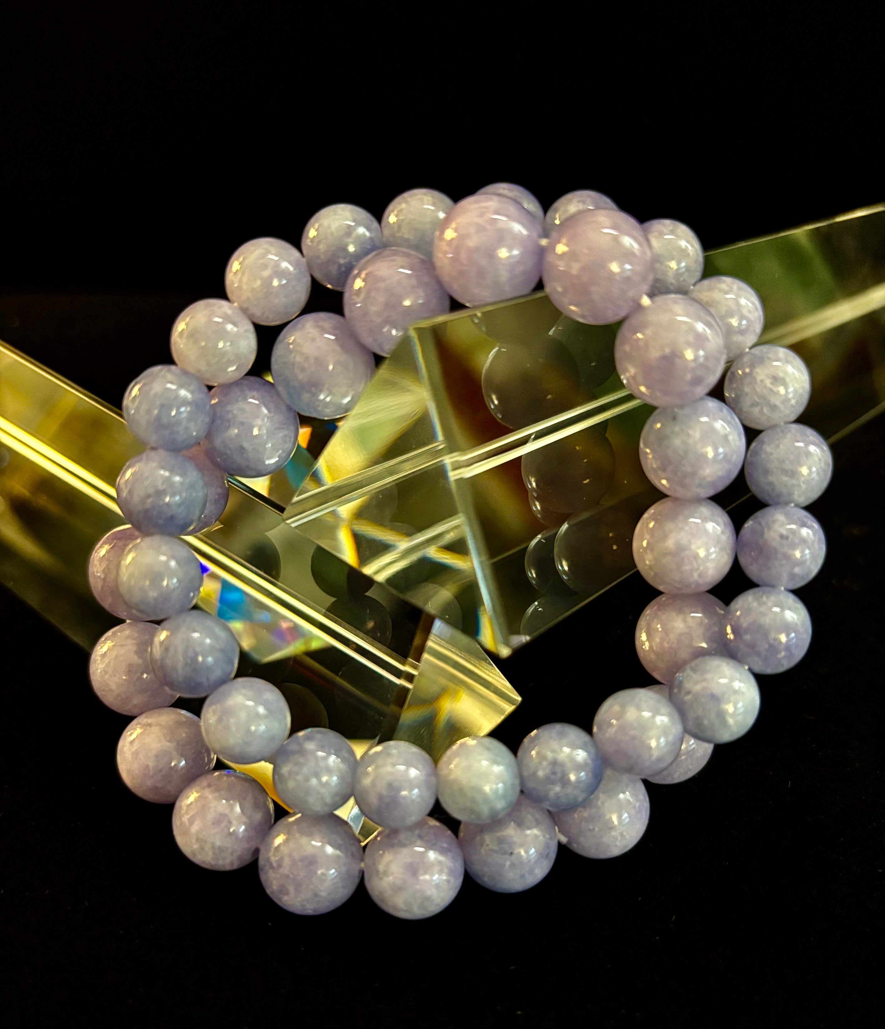 Angelite Crystal Bracelet – Serenity & Intuition | 8mm & 10mm Beads for Medium Wrists | | Wiccan Center
