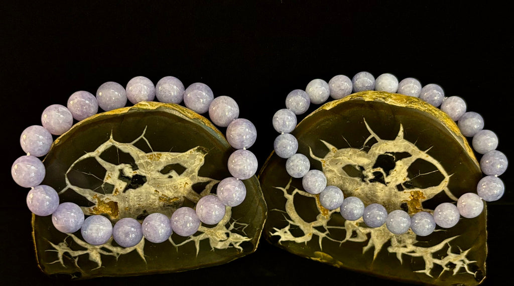 Angelite Crystal Bracelet – Serenity & Intuition | 8mm & 10mm Beads for Medium Wrists | | Wiccan Center