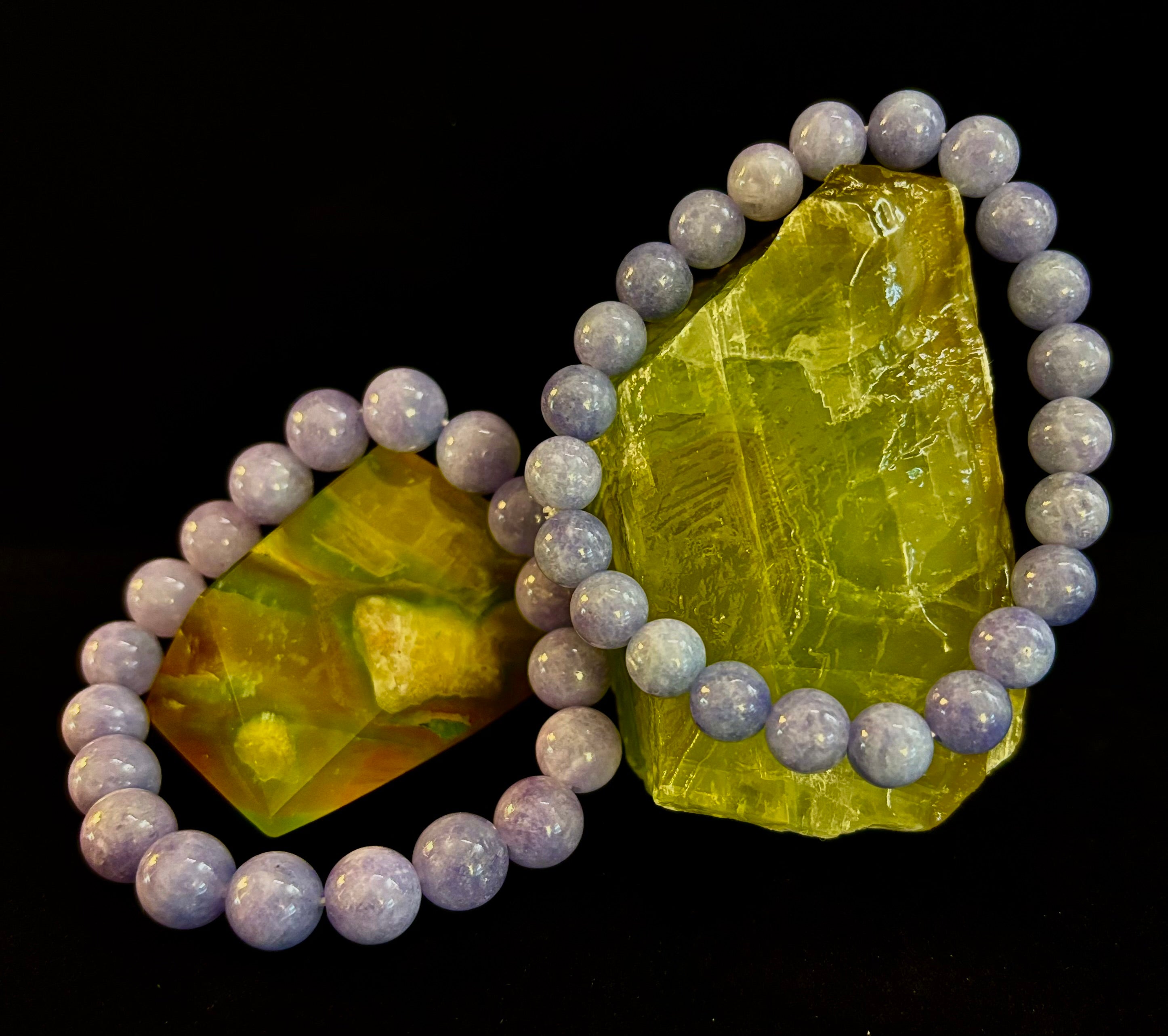 Angelite Crystal Bracelet – Serenity & Intuition | 8mm & 10mm Beads for Medium Wrists | | Wiccan Center