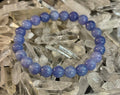Angelite Crystal Bracelet – Serenity & Intuition | 8mm & 10mm Beads for Medium Wrists | | Wiccan Center