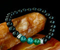 Green Natural Stone Stretchy Bracelet – Handcrafted in Turkey | | Wiccan Center