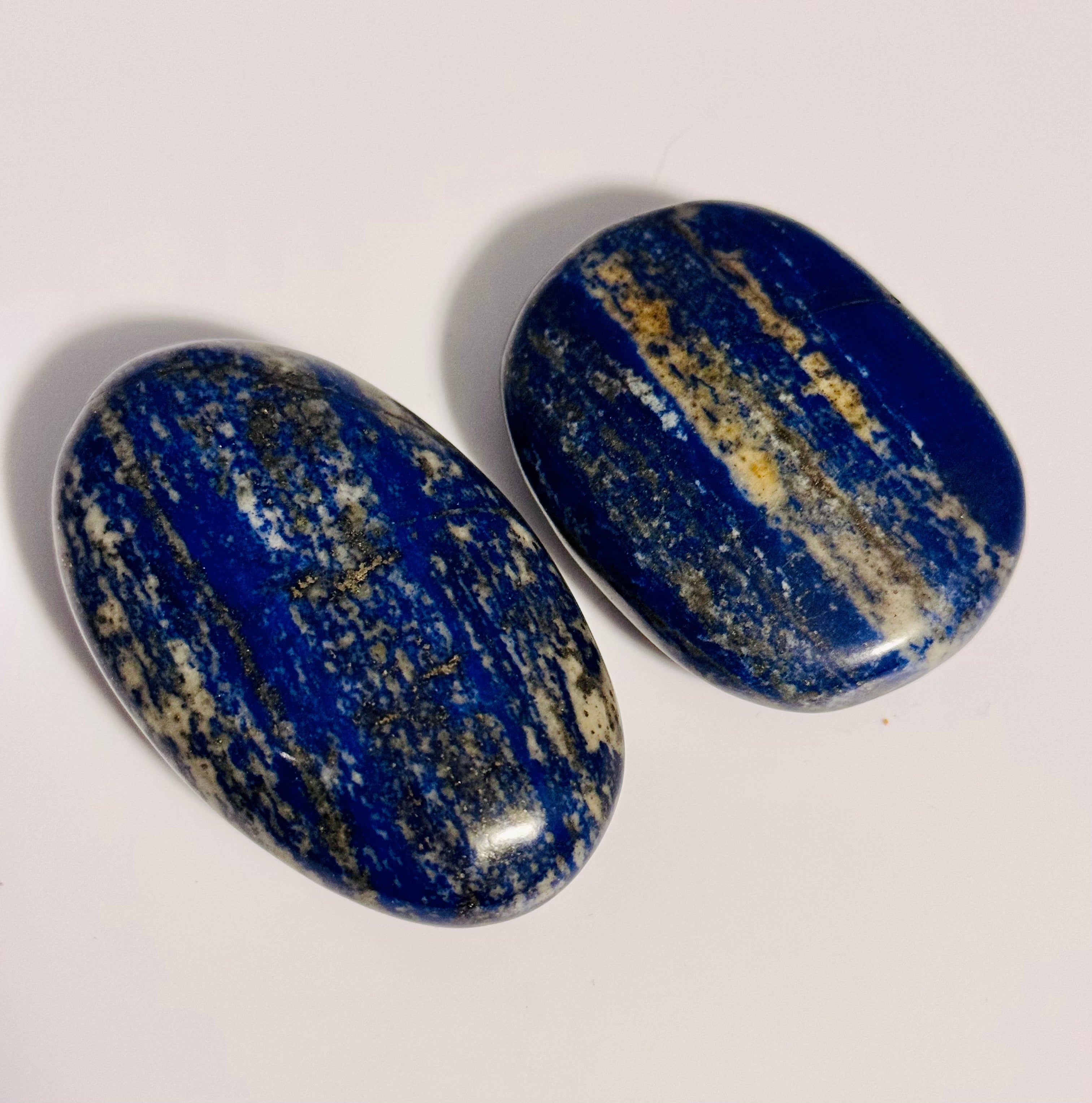 Lapis Lazuli (UV reactive) Palm Stone | | Wiccan Center