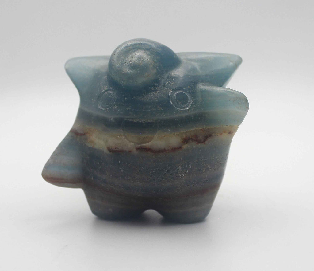 Blue Banded Calcite (Blue Onyx) Clefairy Crystal Carving – Calming & Collectible | | Wiccan Center