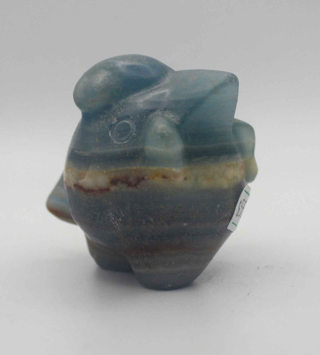 Blue Banded Calcite (Blue Onyx) Clefairy Crystal Carving – Calming & Collectible | | Wiccan Center
