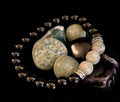 White-Grayish Green Natural Stone Stretchy Unisex Bracelet – Medium Wrists | | Wiccan Center