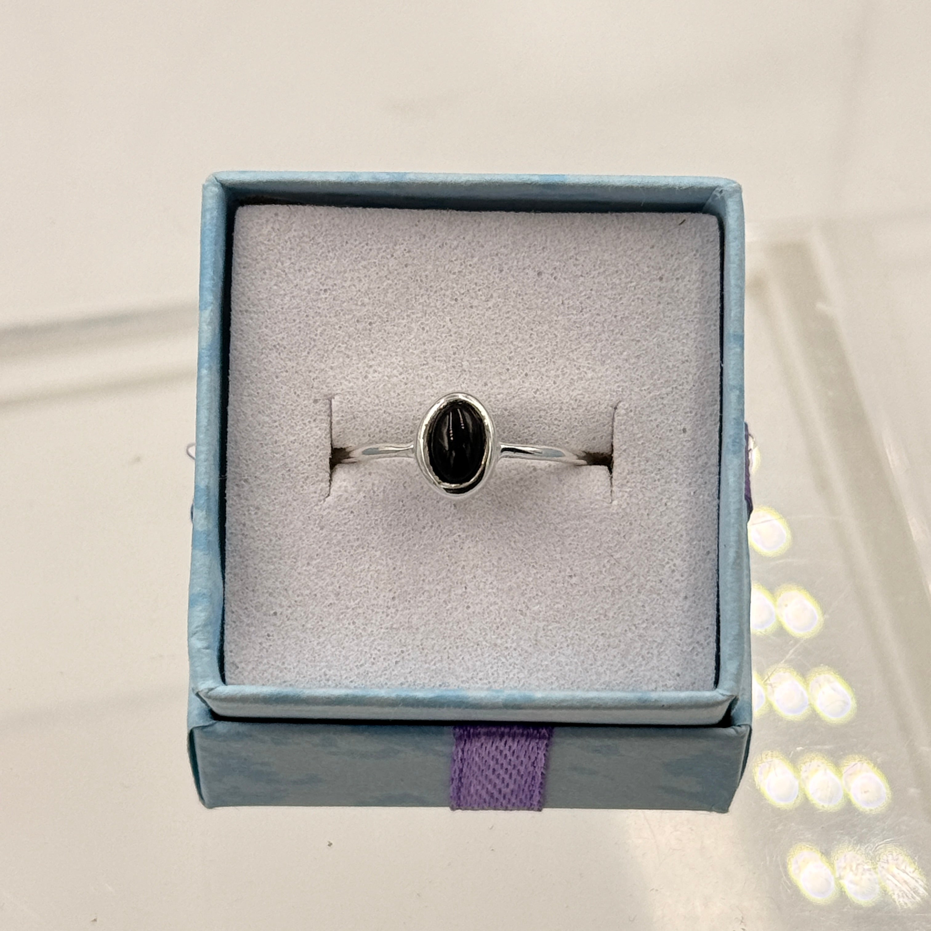 Dainty Black Agate Ring | Rings | Wiccan Center